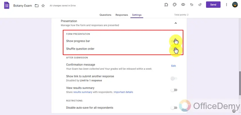 How to create an exam on google forms 9