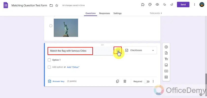How to make a matching question in Google Forms 12