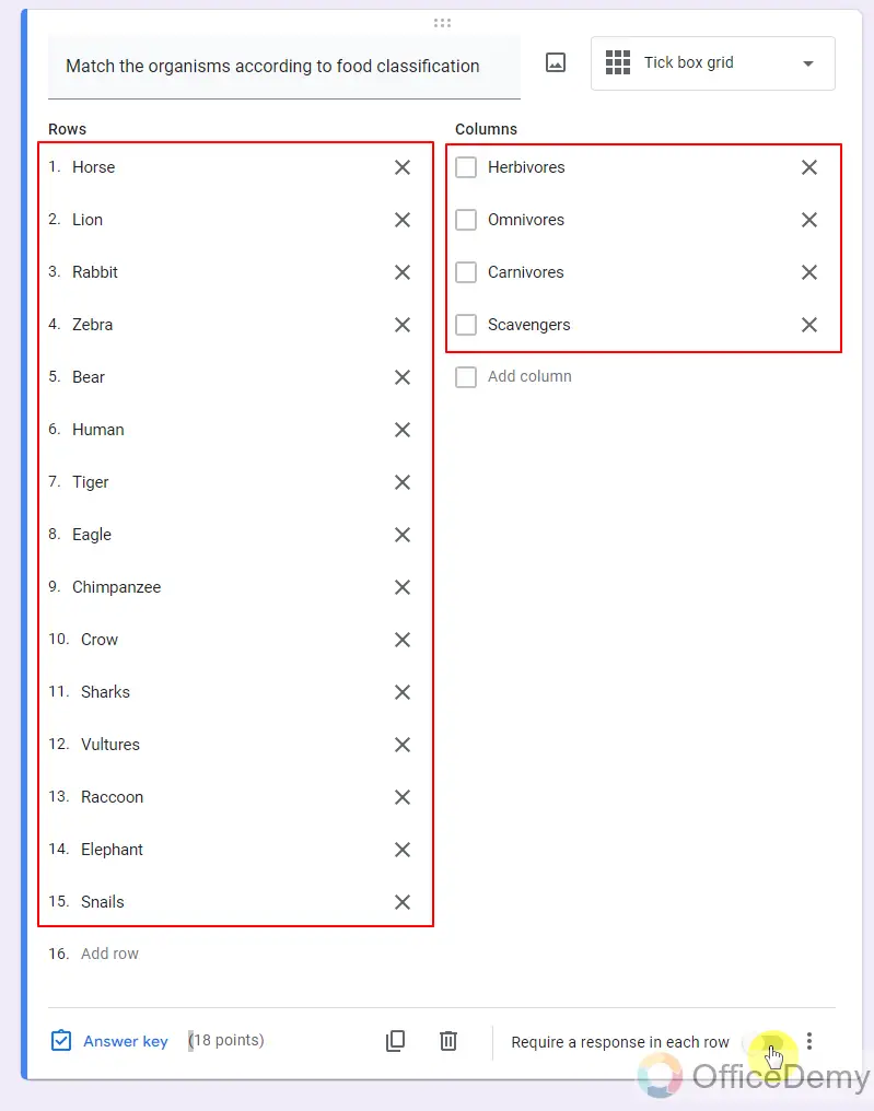 How to make a matching question in Google Forms 20
