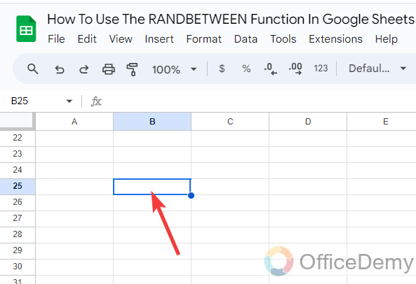 How to use the RANDBETWEEN Function in Google Sheets 1