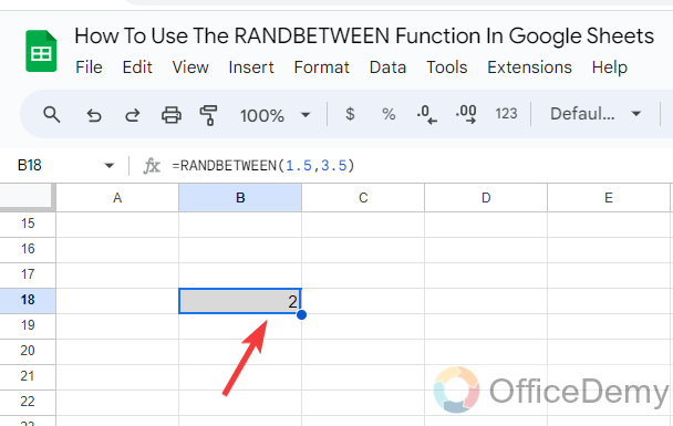 How to use the RANDBETWEEN Function in Google Sheets 10