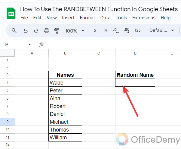 How to use the RANDBETWEEN Function in Google Sheets 11