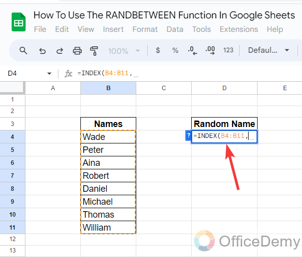 How to use the RANDBETWEEN Function in Google Sheets 13