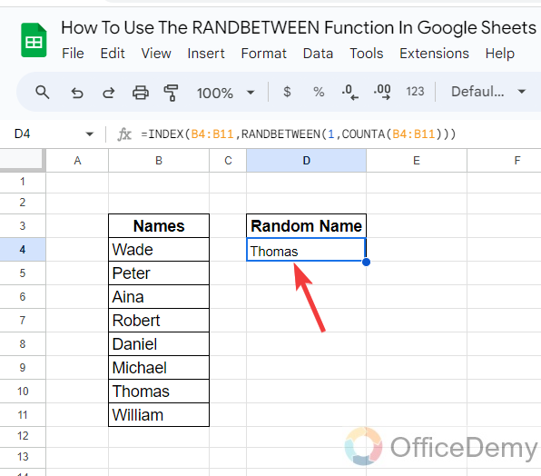 How to use the RANDBETWEEN Function in Google Sheets 16