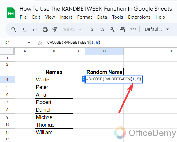 How to use the RANDBETWEEN Function in Google Sheets 20