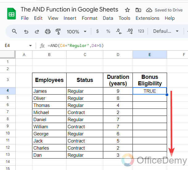 The AND Function in Google Sheets 10