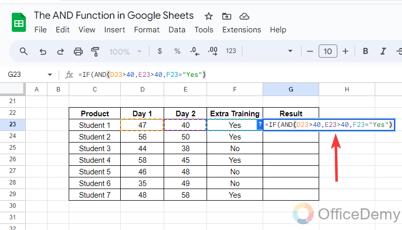 The AND Function in Google Sheets 19
