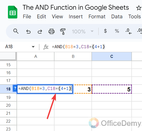 The AND Function in Google Sheets 4