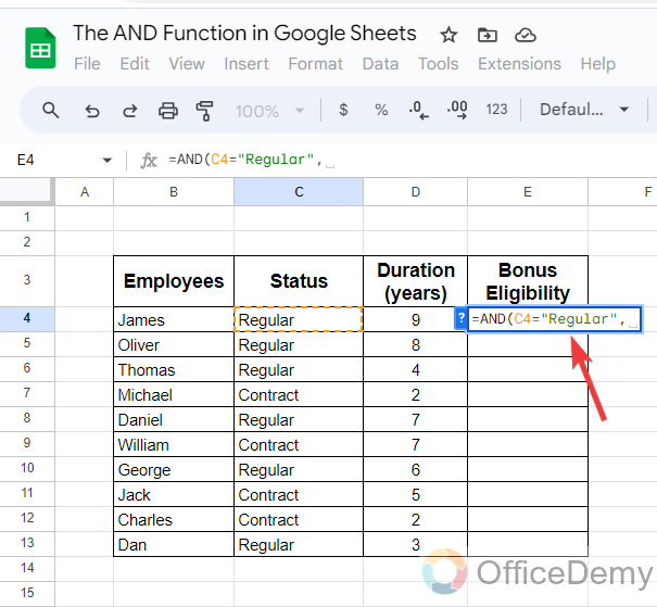 The AND Function in Google Sheets 8