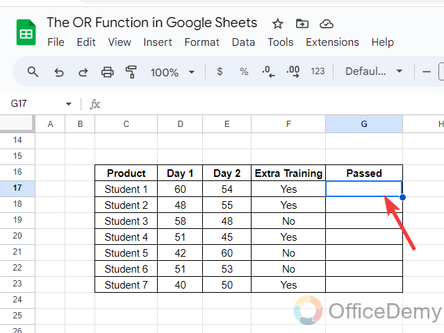 The OR Function in Google Sheets 13