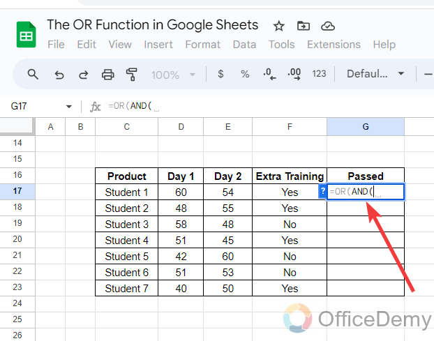 The OR Function in Google Sheets 14