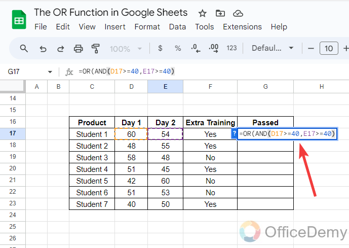 The OR Function in Google Sheets 15
