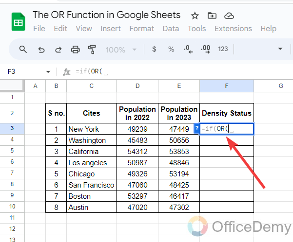 The OR Function in Google Sheets 19
