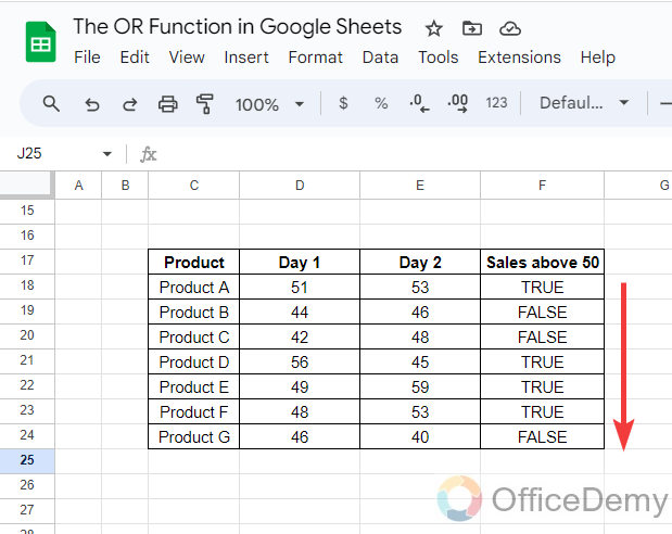 The OR Function in Google Sheets 6