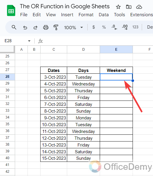 The OR Function in Google Sheets 7