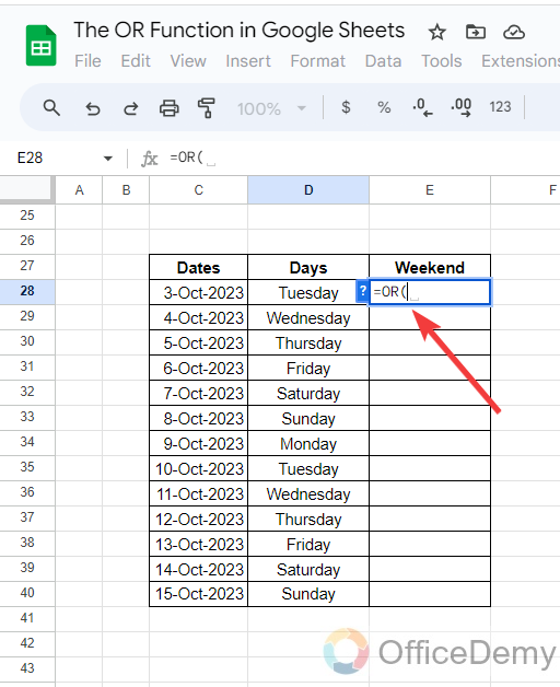 The OR Function in Google Sheets 8