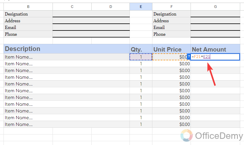 how to create an invoice template in google sheets 12