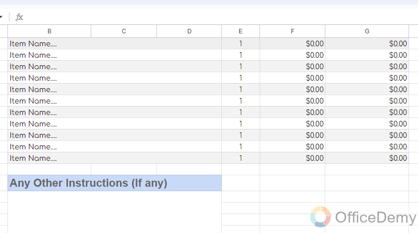 how to create an invoice template in google sheets 14