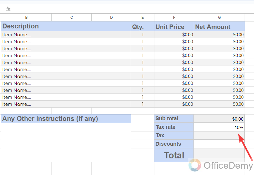 how to create an invoice template in google sheets 17