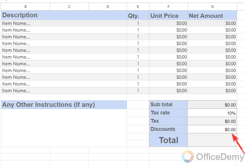 how to create an invoice template in google sheets 19