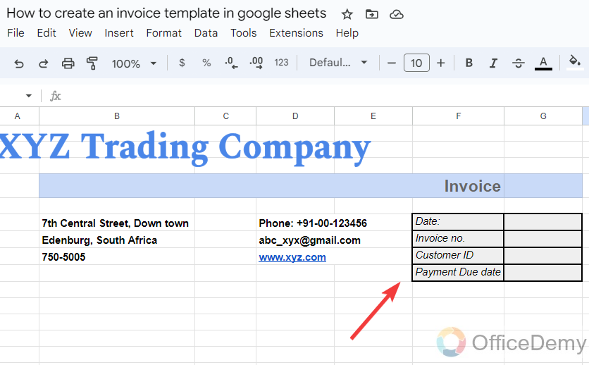 how to create an invoice template in google sheets 7