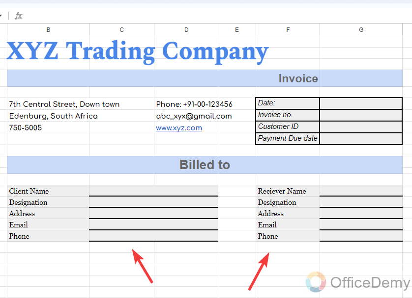 how to create an invoice template in google sheets 8