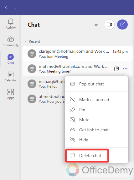 how to delete chat in microsoft teams 3