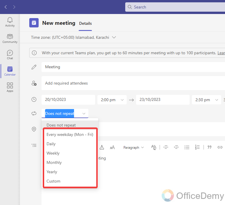 how to schedule a microsoft teams meeting 11