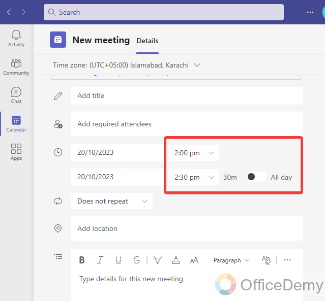 how to schedule a microsoft teams meeting 5