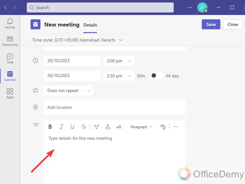 how to schedule a microsoft teams meeting 7
