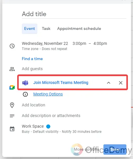 How to Add Microsoft Teams Meeting to Google Calendar 15