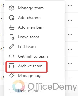 How to Archive a Team in Microsoft Teams 5
