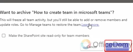How to Archive a Team in Microsoft Teams 6