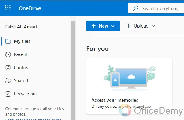 How to access OneDrive from outlook 12