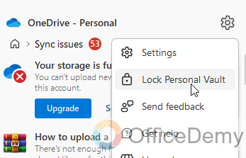 How to lock personal vault in OneDrive 14