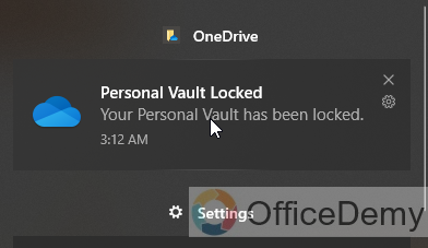 How to lock personal vault in OneDrive 15