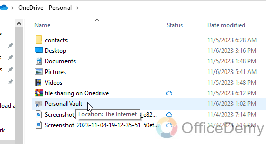 How to lock personal vault in OneDrive 5