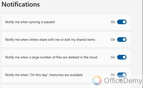 How to turn off OneDrive Memories 7
