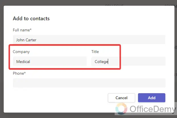 how to add contacts to microsoft teams 6