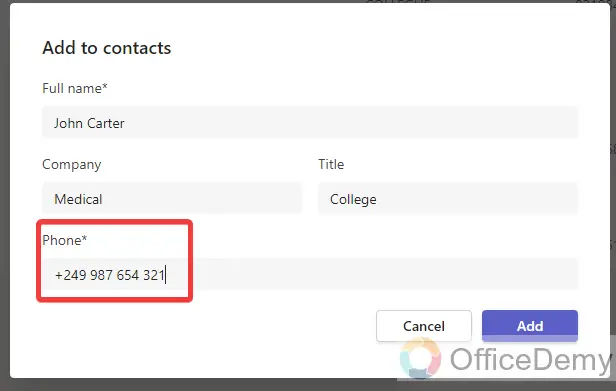 how to add contacts to microsoft teams 7