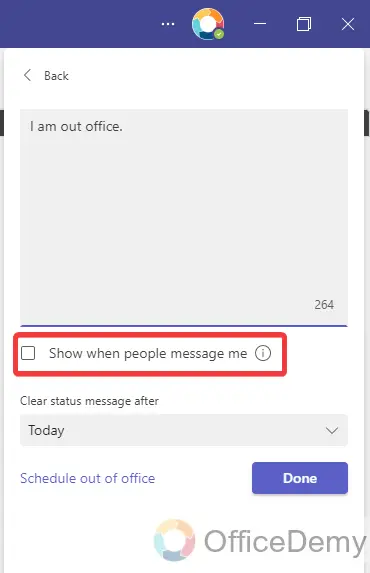 how to set out of office in microsoft teams 11