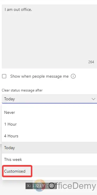 how to set out of office in microsoft teams 12