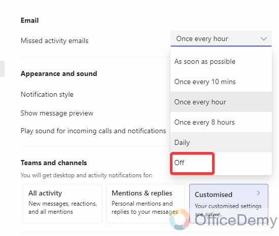 how to turn off microsoft teams notifications 18