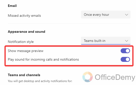 how to turn off microsoft teams notifications 4