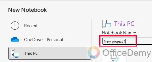 How to Add a New Notebook in OneNote 4