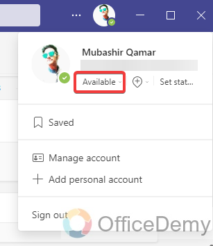 How to Change Status in Microsoft Teams 7