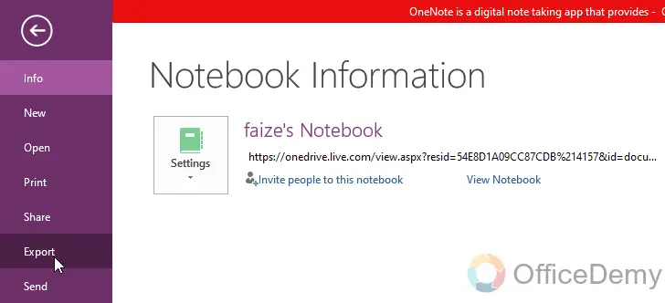 How to Export OneNote 6