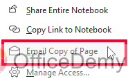 How to Share a Page in OneNote 10