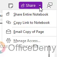 How to Share a Page in OneNote 9