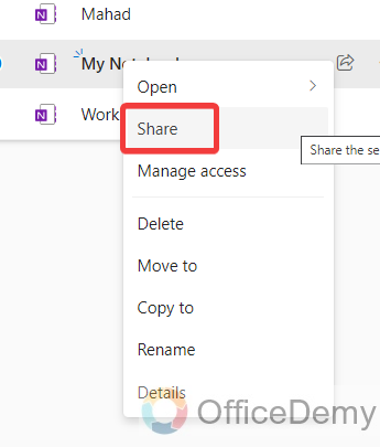 How to Share onenote with others 14
